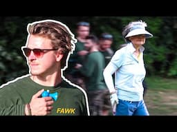 Golfcourse Airhorn Prank! (KICKED OUT)