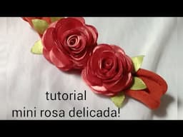 como fazer uma mini rosa delicada | delicate rose tutorial | diy