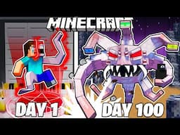 I Survived 100 Days in DOORS THE MINES in Minecraft!