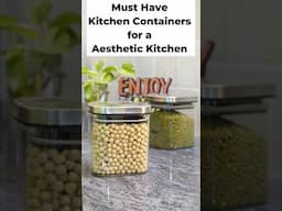 Kitchen Storage Jars | Glass Storage | Organization Tips #kitchen #moneysavingideas #easyhomehacks