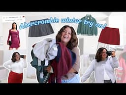 trying on clothes I bought from abercrombie (winter haul)