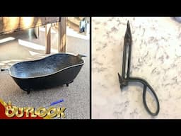 What Is This MYSTERIOUS Mini Bathtub Found 40 Years Ago And This Antique Tool In A Michigan Barn?