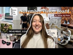 Vision Board Ideas | Make my November Vision Board with me ✨ No Talking, Just Music