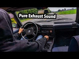 RAW SOUND! Straight Pipe BMW E30 320i Sunday Drive!