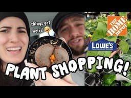 PLANT SHOPPING!! 🌿 Lowe's & Home Depot in Littleton, NH ✨️new houseplants + being goofy with David 🩵