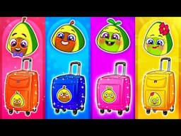 Avocado Kids Plays with Colorful Luggage Suitcases Toys🌈 || Kids Cartoon by Pit & Penny Stories🥑✨