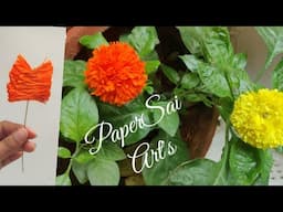 Crepe paper flowers for decoration at home, Handmade Flores de papel crepe DIY @PaperSaiarts