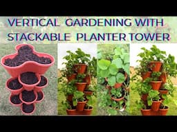 Stackable Planter Tower / Vertical Garden Strawberry Tower / Dollar Tree Stackable Tower Alternative