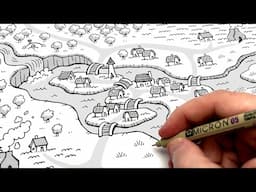 How to Draw A Fantasy Village Map!