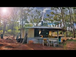 Off grid gazebo with fireplace!