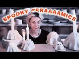 How to make SPOOKY clay ghosts for Halloween | Beginner friendly!