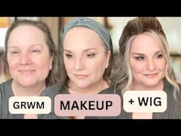 GRWM - Full-Face w/ Makeup Tips for AGING OLDER SKIN +  HOW I PUT ON MY WIG  and Styling For The Day