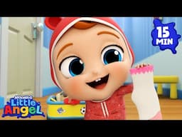 Who Stole My Socks? | 15 MIN LOOP | Little Angel | Kids Songs and Nursery Rhymes