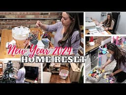 REALISTIC NEW YEAR DECLUTTER AND ORGANIZE | HOME RESET 2024 | WORKING MOM