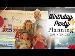 How To Plan A PARTY!! Two Year Old Train Birthday | DIY Balloon Garland