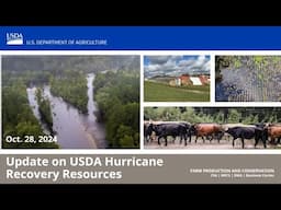 Oct. 28, 2024, Update on USDA Hurricane Recovery Resources