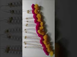 Moti Toran, How to make a Pearl Bandhanwar, #diy #homedecor #handmade #handmadetoran #motitoran