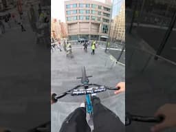 Security Tried to Stop the Jump 😳 #bmx #nyc