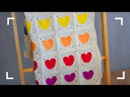 Sweet and Simple Baby Blanket Crochet 💖 Heart Blanket Crochet Pattern