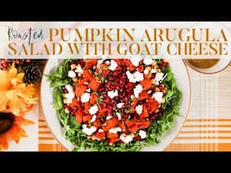 Roasted Pumpkin Arugula Salad With Goat Cheese