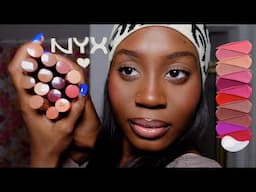 TRYING NYX BUTTER GLOSSES ON DARK SKIN.