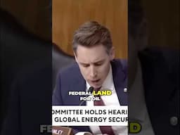 Senator Hawley Confronts Biden Admin