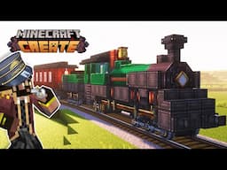 I built a STEAM TRAIN in Minecraft Create Mod!