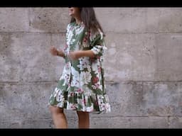 PATRONES y Tutorial: Vestido con volante mujer (tallas s, m y l)