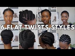 6 EASY FLAT TWIST PROTECTIVE STYLES | ❌NO EXTENSIONS ❌NO GEL | COMPILATION  2024