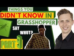 Things you didn't know in Grasshopper Part 3/3