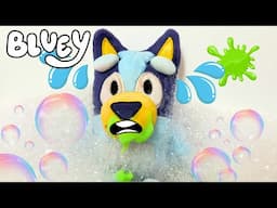 🤢 Bluey Gets Sick in the Bath 🤮 STOP Bluey Before She Makes a Bigger MESS 🛑 Pretend Play with BLUEY