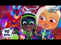 Trapped in the Game! Clay vs. Gamer Girl 👾 | Action Pack | Adventure Cartoon for Kids