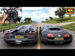 Koenigsegg Agera RS & Bugatti Veyron | Forza Horizon 5 | Thrustmaster T300RS gameplay