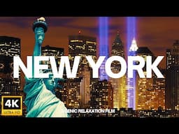 New York 4K UHD - Calming Music for Stress Relief - Relaxing Background Music