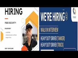 salary 3000 AED || PSBD Security guards jobs || Heavy truck driving jobs in dubai || uae jobs