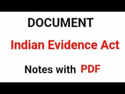 Document | Indian Evidence Act