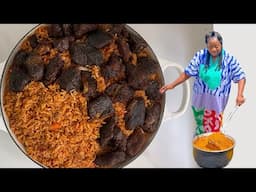 How To Cook FIREWOOD JOLLOF RICE  for EVENTS