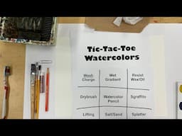 Tic Tac Toe watercolors 2