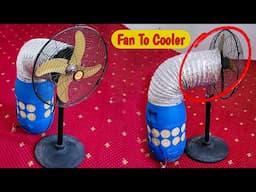 Unique Ideas Fan Convert to Air Cooler.  Fan To Ac #invention