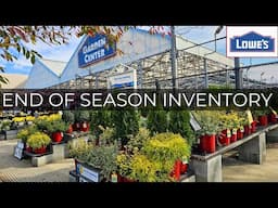 Lowes Mid October Inventory End of Season Clearance & Red Holiday Pots