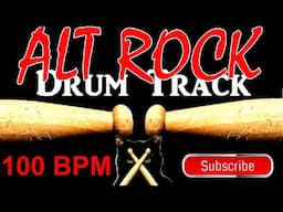 Alternative Rock Drum Track 100 BPM, Drum Beats Instrumental Drums for Bass Guitar Backing Beat 🥁558