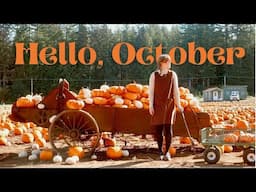 Hello, October 🎃🍎🍁 visiting a pumpkin patch, painting in the studio & a cozy fall movie night