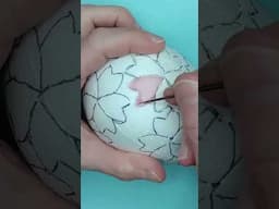 Making a Cherry Blossom Kimekomi Egg #handmadeeaster #handmadespring