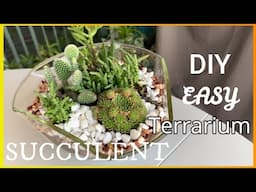 Easy DIY Glass Terrarium | How To Make Succulent Terrarium | Simple To Make