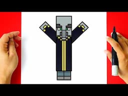 How to DRAW EVOKER MINECRAFT