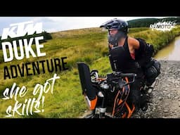 SHE'S GOT SOME SKILLS! | 690 Adventure Duke on the Strata Florida 🌲🌊🏍