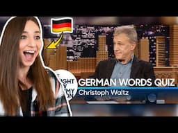 Christoph Waltz Gives Jimmy Fallon a German Words Quiz – German Reacts! | Feli from Germany