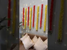 घर पर ही बनाया घर सजाने का सामान 🤩🎉। #diy #homedecor #diwali #diwalidecor #youtubeshorts #art