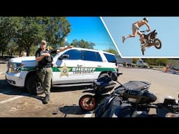 BUSTED BY COPS! NEW PITBIKE TRACK!