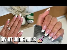 PRESS ONS?! AT HOME NAILS SUPER EASY! FLAWLESS FRENCH TIP